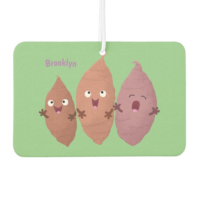 Cute singing sweet potatoes cartoon vegetables  air freshener (Front)