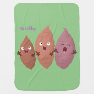 Cute singing sweet potatoes cartoon vegetables baby blanket