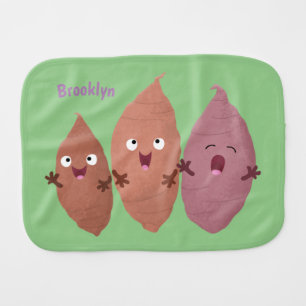 Cute singing sweet potatoes cartoon vegetables baby burp cloth