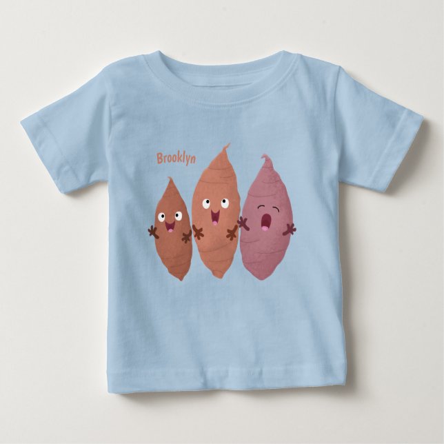 Cute singing sweet potatoes cartoon vegetables  baby T-Shirt (Front)