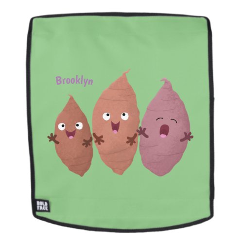 Cute singing sweet potatoes cartoon vegetables backpack