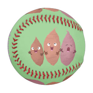 Cute singing sweet potatoes cartoon vegetables baseball