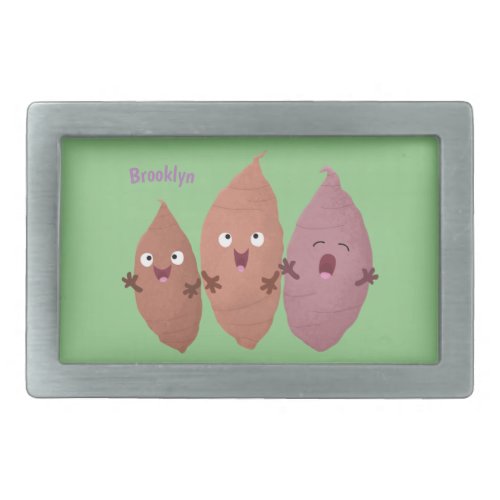 Cute singing sweet potatoes cartoon vegetables  belt buckle