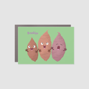 Cute singing sweet potatoes cartoon vegetables car magnet