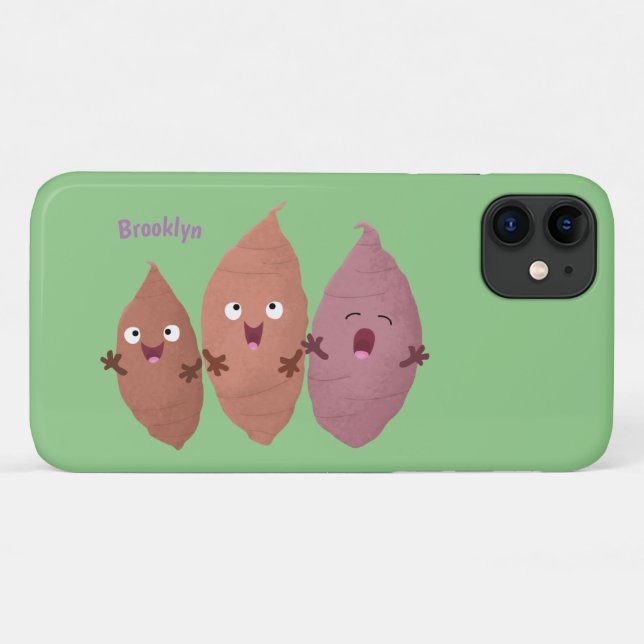 Cute singing sweet potatoes cartoon vegetables Case-Mate iPhone case (Back (Horizontal))