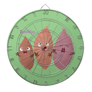 Cute singing sweet potatoes cartoon vegetables dart board