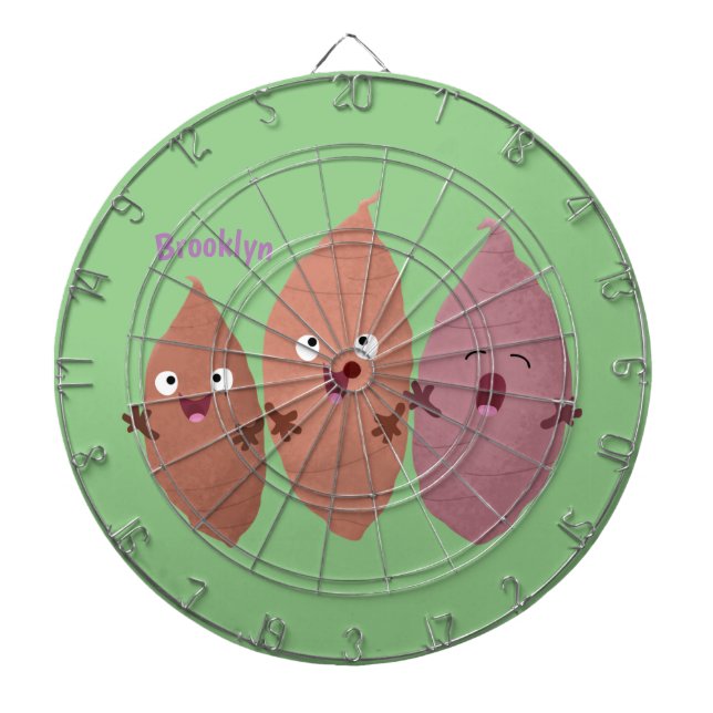 Cute singing sweet potatoes cartoon vegetables dart board (Front)