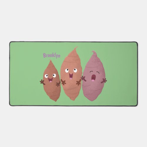 Cute singing sweet potatoes cartoon vegetables desk mat