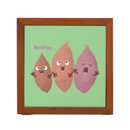 Cute singing sweet potatoes cartoon vegetables desk organizer