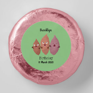 Cute singing sweet potatoes cartoon vegetables dipped oreo cookie favors
