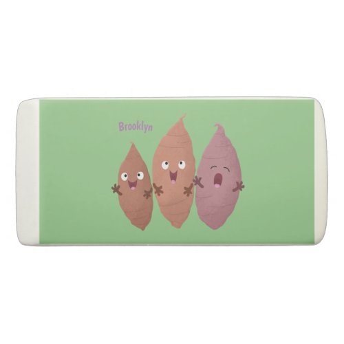 Cute singing sweet potatoes cartoon vegetables eraser