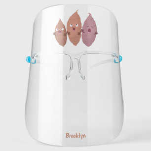 Cute singing sweet potatoes cartoon vegetables face shield