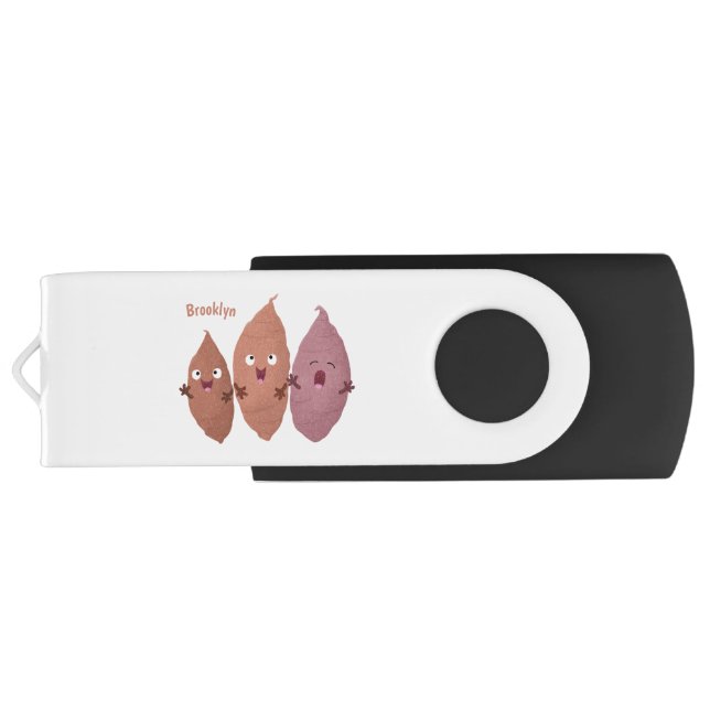 Cute singing sweet potatoes cartoon vegetables flash drive (Back)