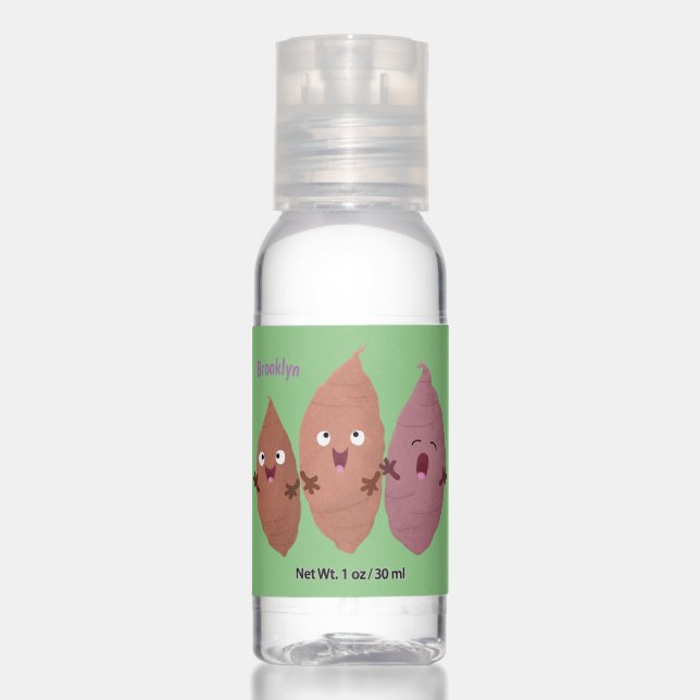 Cute singing sweet potatoes cartoon vegetables hand sanitizer (Front)