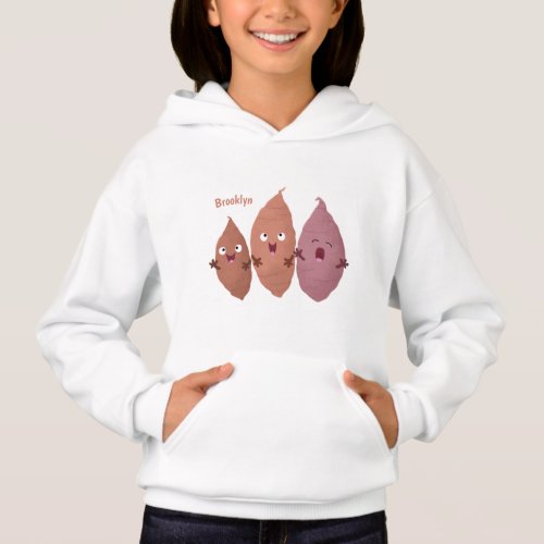 Cute singing sweet potatoes cartoon vegetables  hoodie