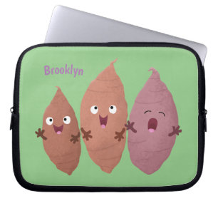 Cute singing sweet potatoes cartoon vegetables laptop sleeve
