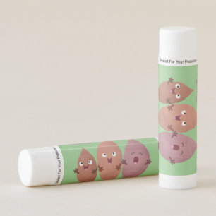 Cute singing sweet potatoes cartoon vegetables lip balm