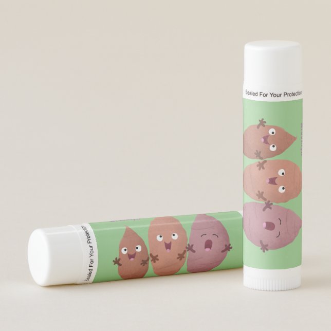 Cute singing sweet potatoes cartoon vegetables lip balm (Front)