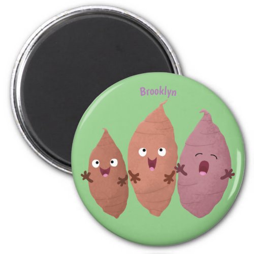 Cute singing sweet potatoes cartoon vegetables magnet