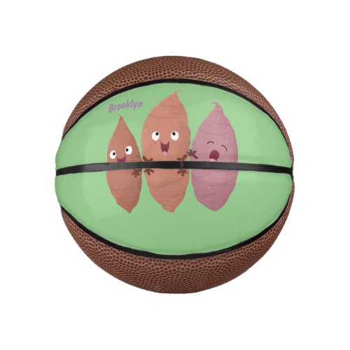 Cute singing sweet potatoes cartoon vegetables mini basketball