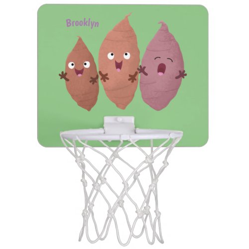 Cute singing sweet potatoes cartoon vegetables mini basketball hoop