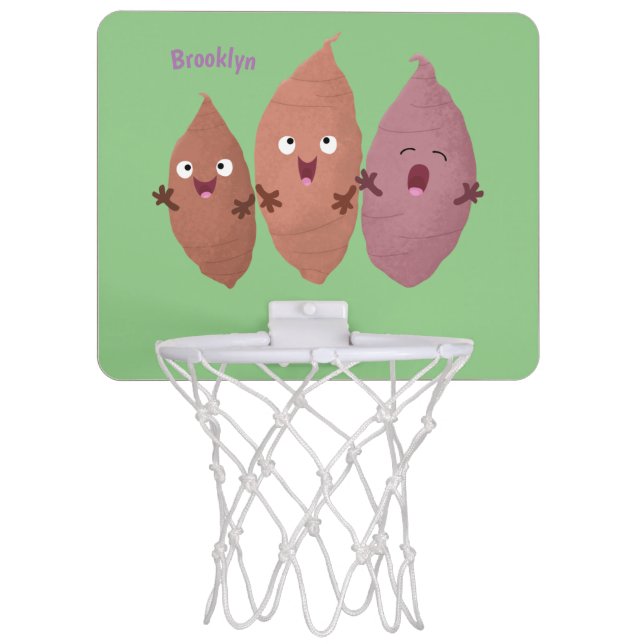 Cute singing sweet potatoes cartoon vegetables mini basketball hoop (Front)