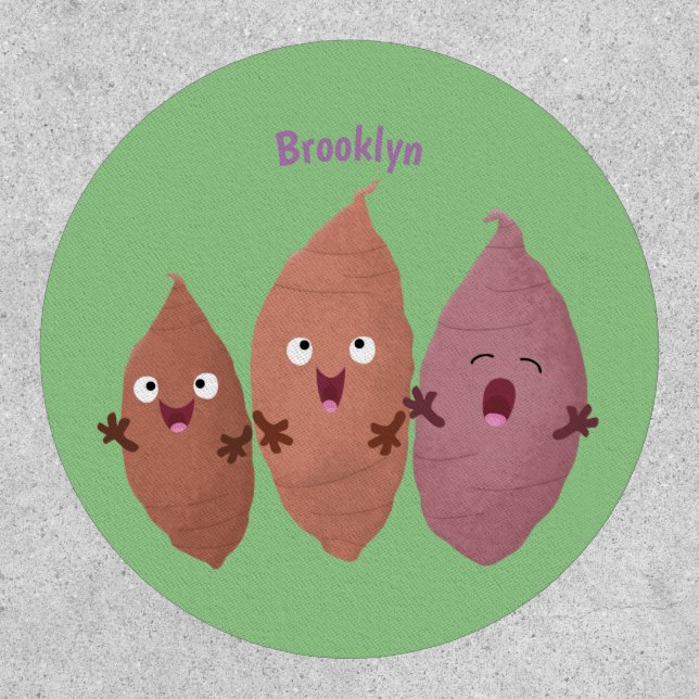 Cute singing sweet potatoes cartoon vegetables patch (Front)