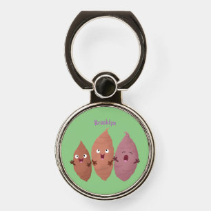 Cute singing sweet potatoes cartoon vegetables phone ring stand