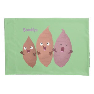 Cute singing sweet potatoes cartoon vegetables pillow case