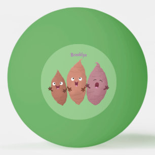 Cute singing sweet potatoes cartoon vegetables ping pong ball