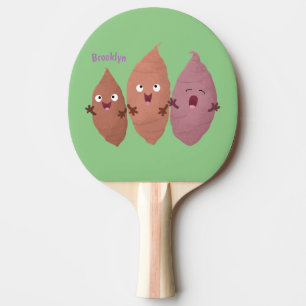 Cute singing sweet potatoes cartoon vegetables ping pong paddle