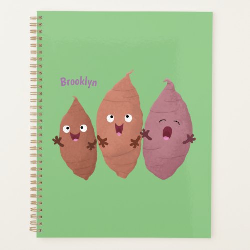 Cute singing sweet potatoes cartoon vegetables  planner