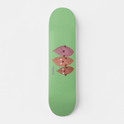 Cute singing sweet potatoes cartoon vegetables skateboard