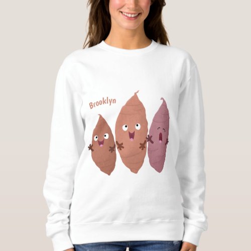 Cute singing sweet potatoes cartoon vegetables sweatshirt