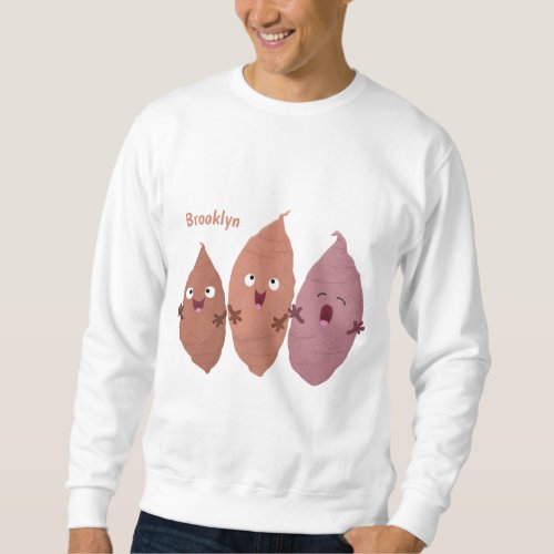 Cute singing sweet potatoes cartoon vegetables sweatshirt