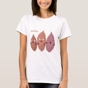 Cute singing sweet potatoes cartoon vegetables  T-Shirt