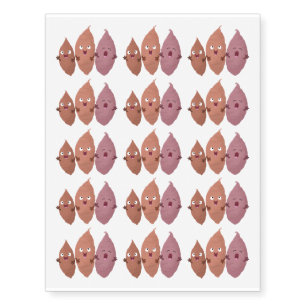 Cute singing sweet potatoes cartoon vegetables temporary tattoos