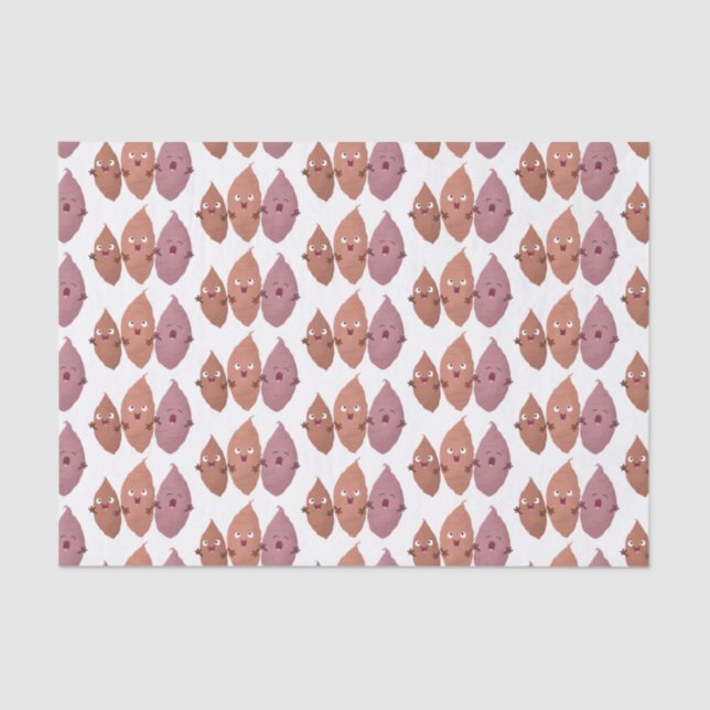 Cute singing sweet potatoes cartoon vegetables tissue paper (Front)