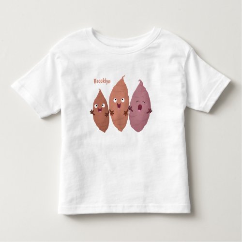 Cute singing sweet potatoes cartoon vegetables  toddler t_shirt