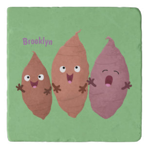 Cute singing sweet potatoes cartoon vegetables trivet