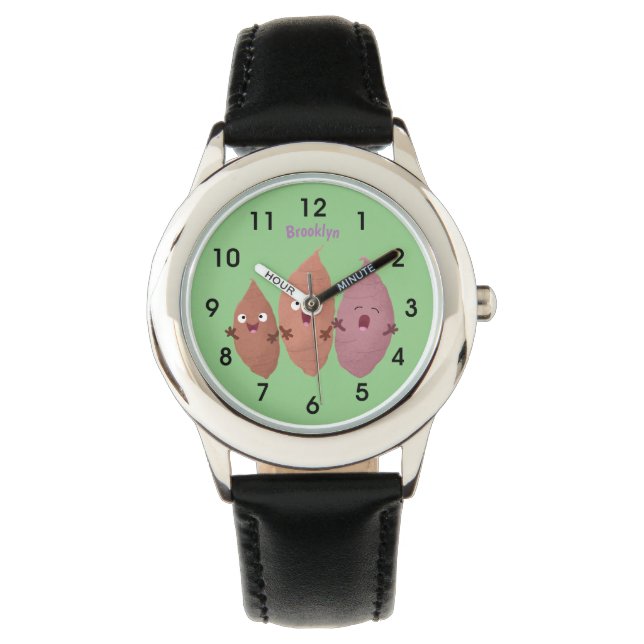 Cute singing sweet potatoes cartoon vegetables watch (Front)