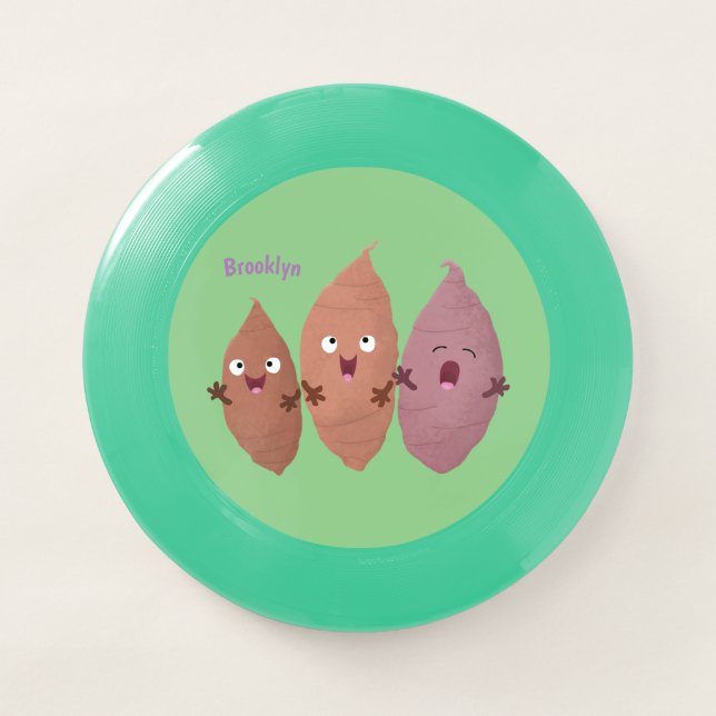 Cute singing sweet potatoes cartoon vegetables Wham-O frisbee (Front)