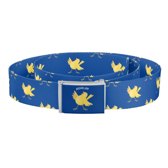 Cute singing yellow canary bird cartoon belt (Coil)