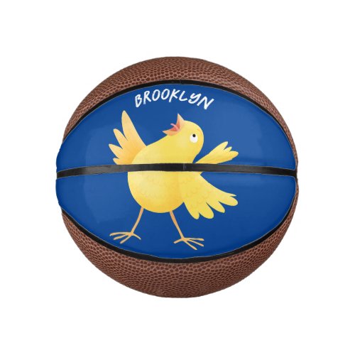 Cute singing yellow canary bird cartoon mini basketball