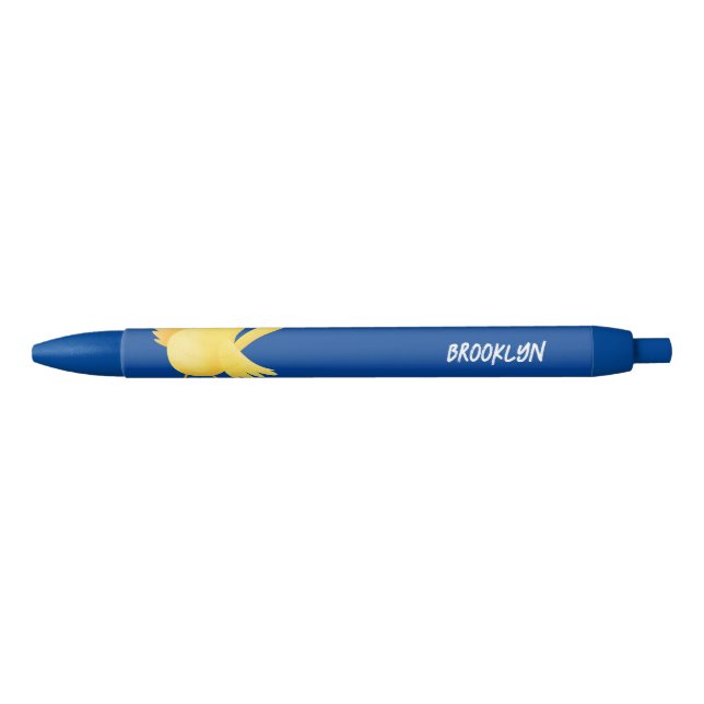 Cute singing yellow canary bird cartoon pen (Front)