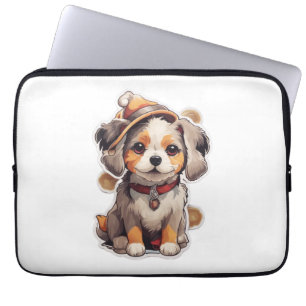 Cute single-dog Stickers Laptop Sleeve