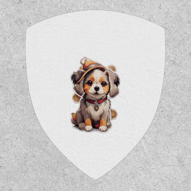 Cute single-dog Stickers   Patch (Front)