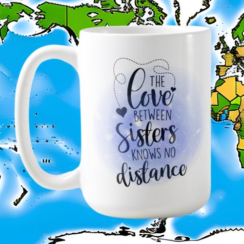 cute Sister love word art add text Coffee Mug