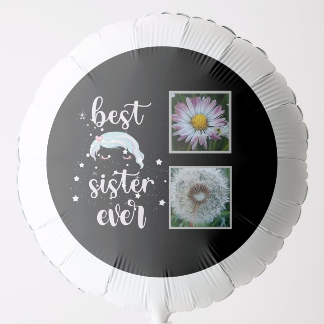 Cute Sister Photo Template Balloon (Front)