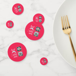 Cute Sister Photo Template Confetti